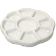 The Beadsmith Ceramic Mixing Palette, Sunflower Design Bead Tray, Arts & Crafts Accessories Organizer, 5.5 x 5.5 x .5, 9 Compartments 1 Palette