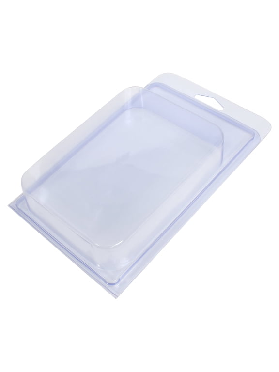 Clear Plastic Clamshell - Hangable Storage Container, 8.25 x 5 x 1.5 Inches, 1pc