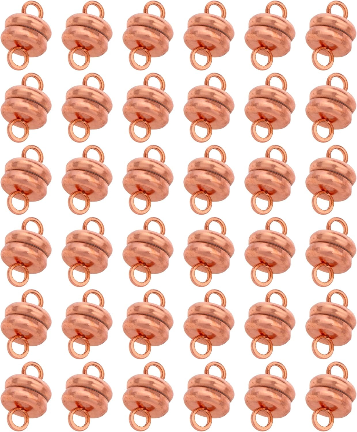 The Beadsmith Copper-Plated Magnetic Clasps – Brass Jewelry Findings, 6 x 4.5 mm, 36 Set