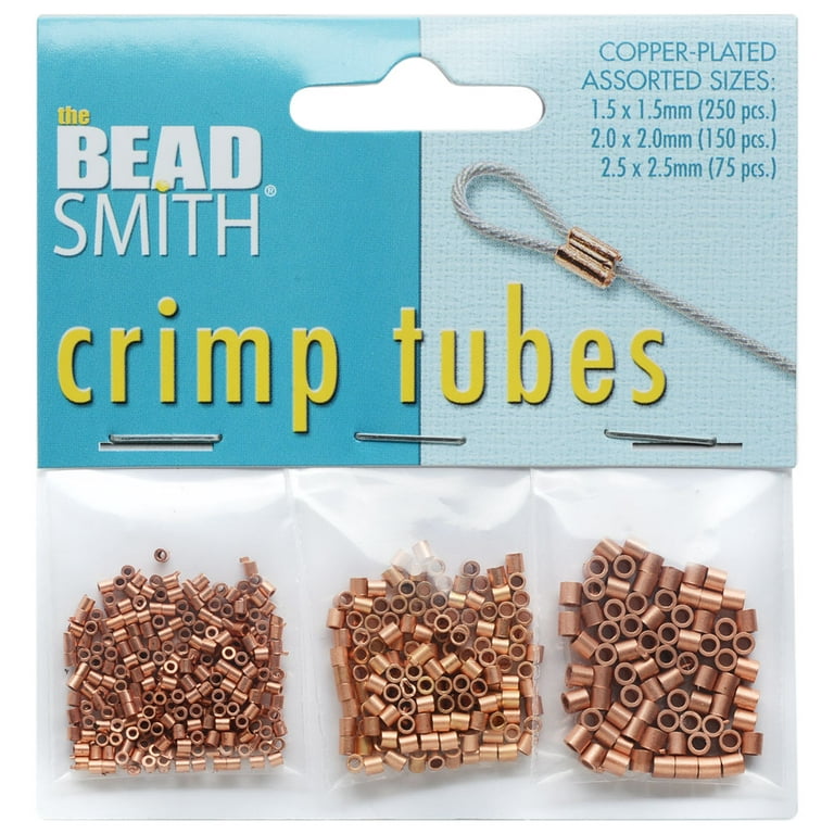 Crimp Beads for Jewelry Making Crimp Covers Brass Tube Crimp Beads for DIY  Jewelry Bracelets Necklaces Making 2100 Pcs 