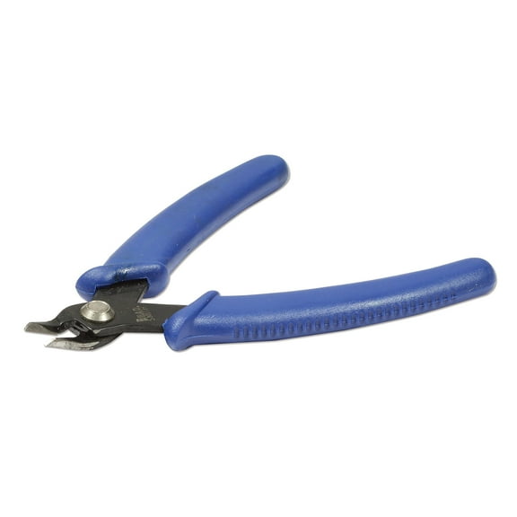 The Beadsmith Econo Flush Cutter, 5 inches (127mm) with Steel Blades, Blue Grip Handle, no Spring, Tool for Jewelry Making, Electronics or Micro Mechanics