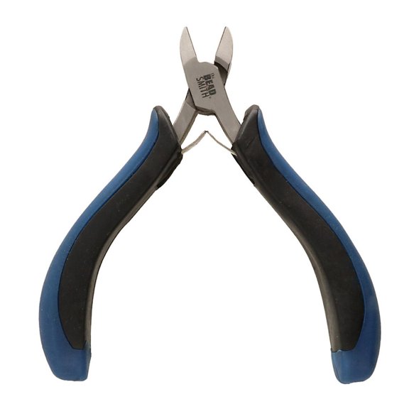 The Beadsmith Ergonomic Side Cutter Tool – 5 inches (127mm) – Comfortable Ergonomic Grip, Double-Leaf Springs & Polished Steel Head – Extra-Fine Tips Precision to Medium Level Work