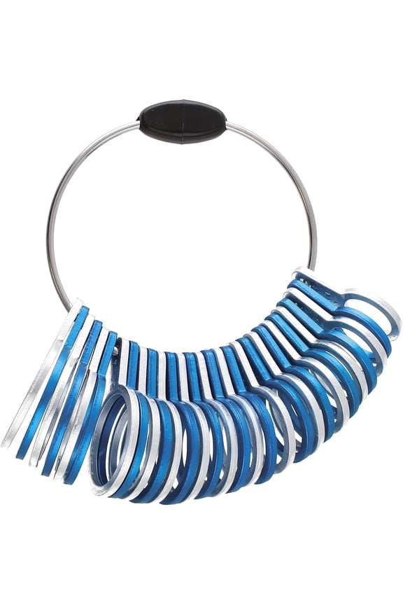 Finger Gauge - Feather-Lite Aluminum U.S. Sizes: 1-15 Rings with Marked Measurements Tool for Measuring Fingers and Determining Ring Sizes