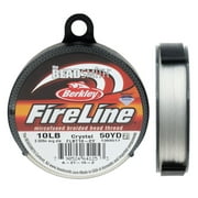 The Beadsmith Fireline by Berkley – Micro-Fused Braided Thread – 10lb. Test, 008”/.20mm Diameter, 50 Yard Spool, Crystal Color – Super Strong Stringing Material for Jewelry Making and Bead Weaving