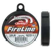 The Beadsmith Fireline by Berkley – Micro-Fused Braided Thread – 10lb. Test, 008”/.20mm Diameter, 50 Yard Spool, Smoke Grey – Super Strong Stringing Material for Jewelry Making and Bead Weaving