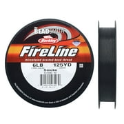 The Beadsmith Fireline by Berkley – Micro-Fused Braided Thread – 6lb. Test, 006”/.15mm Diameter, 125 Yard Spool, Smoke Grey – Super Strong Stringing Material for Jewelry Making and Bead Weaving