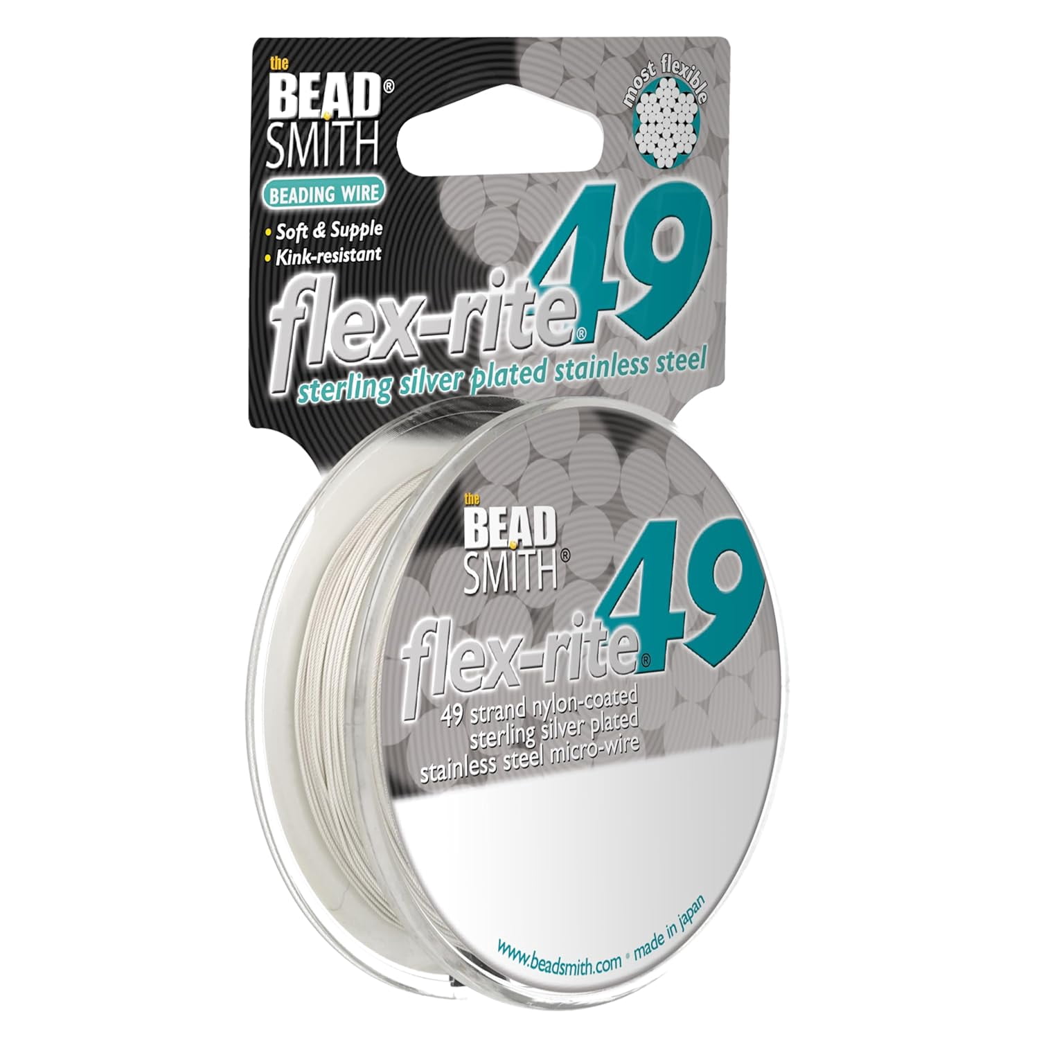 The Beadsmith Flex-Rite Beading Wire - 49-Strand, 0.018