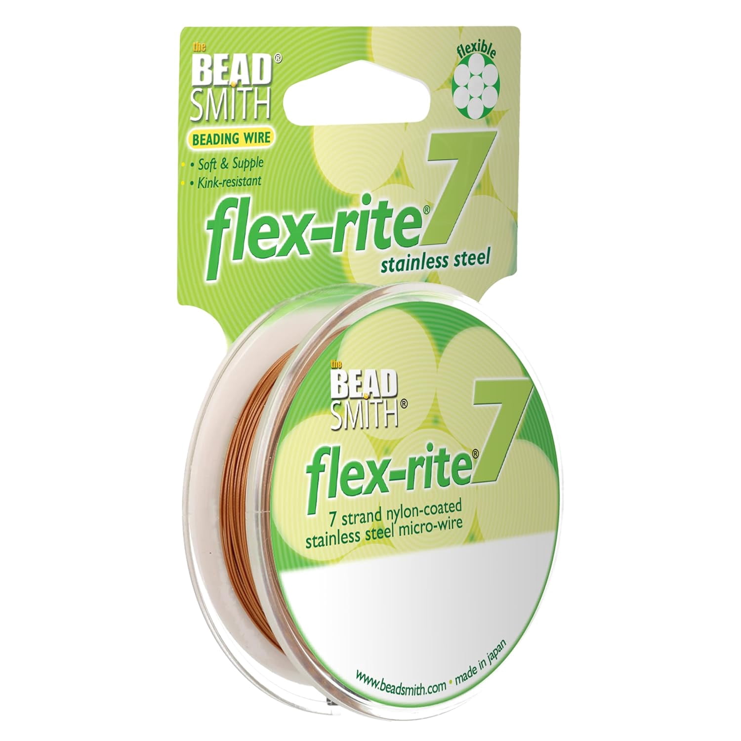 The Beadsmith Flex-Rite Beading Wire - 7-Strand, 0.018
