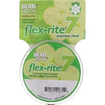 The Beadsmith Flex-Rite 7-Strand Nylon Coated, Stainless-Steel Beading Wire, Jewelry Making Supply (.024 Dia, Metallic Satin Gold – 30 Ft)