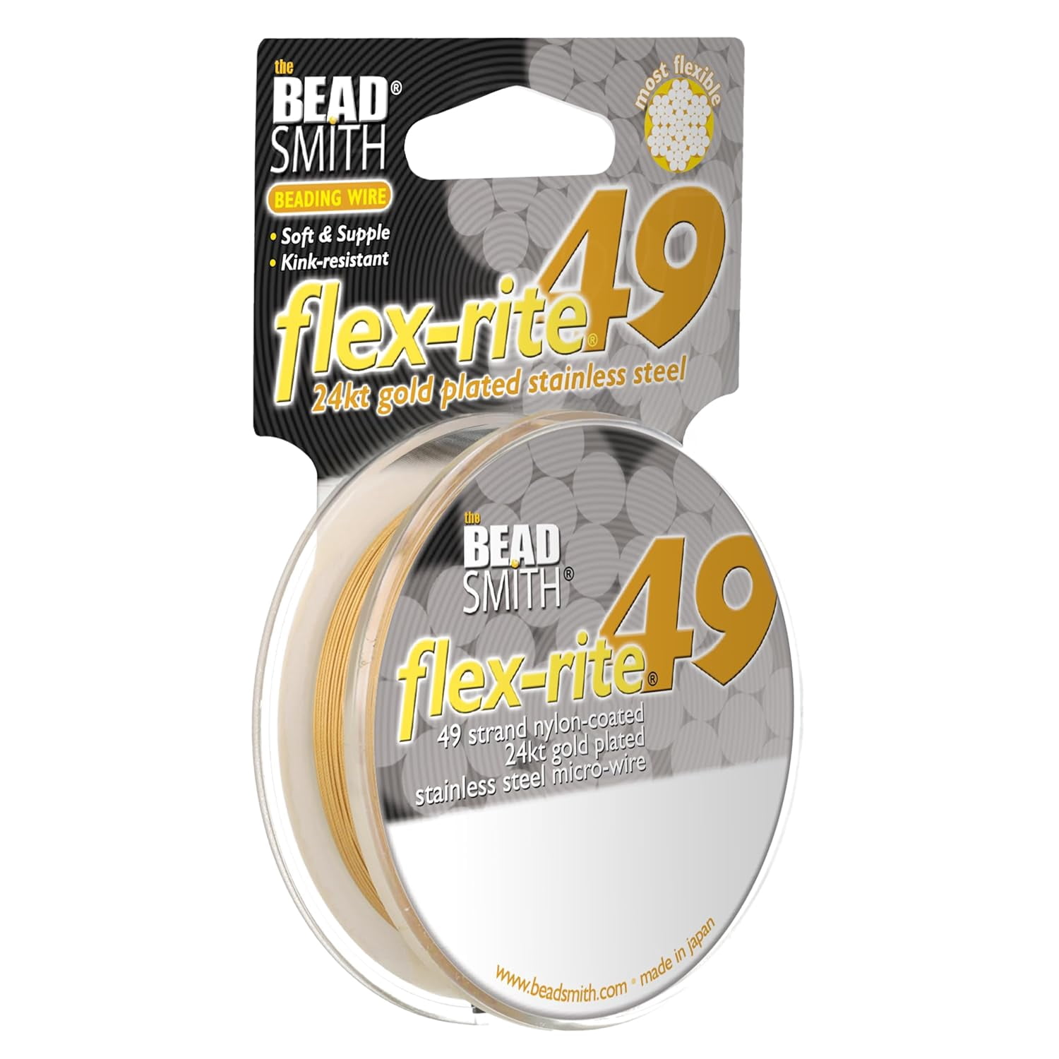 The Beadsmith Flex-Rite Beading Wire - 49-Strand, 0.014