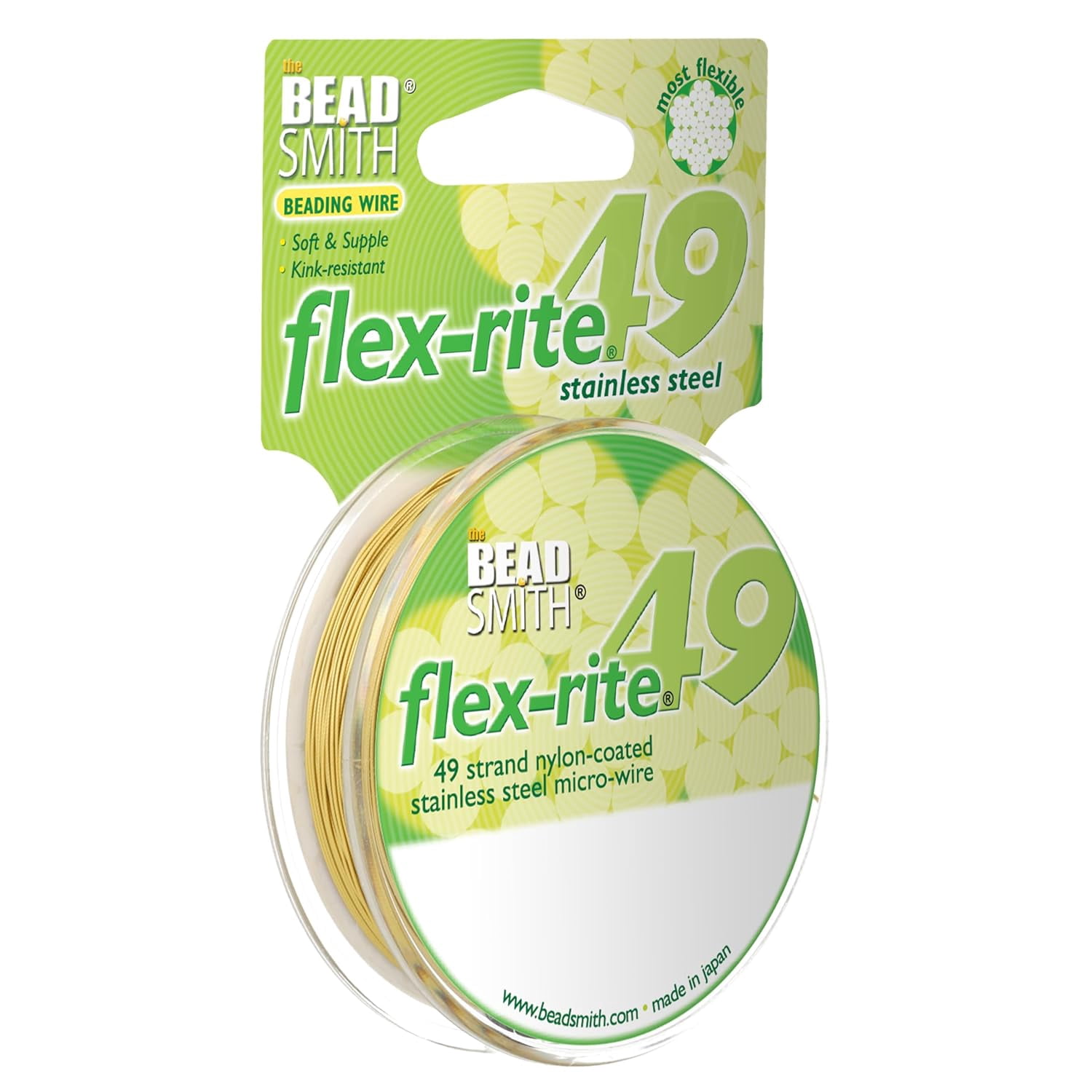 The Beadsmith Flex-Rite Beading Wire - 49-Strand, 0.018