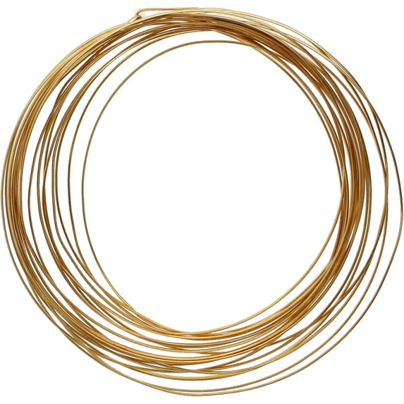 The Beadsmith Half-Round Craft Wire – Soft Temper Jewelry Wire, Gold Color, 18 Gauge, 4 Yards