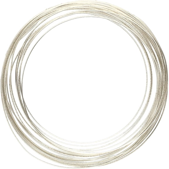 The Beadsmith Half-Round Craft Wire – Soft Temper Jewelry Wire, Silver Color, 21 Gauge, 4 Yards