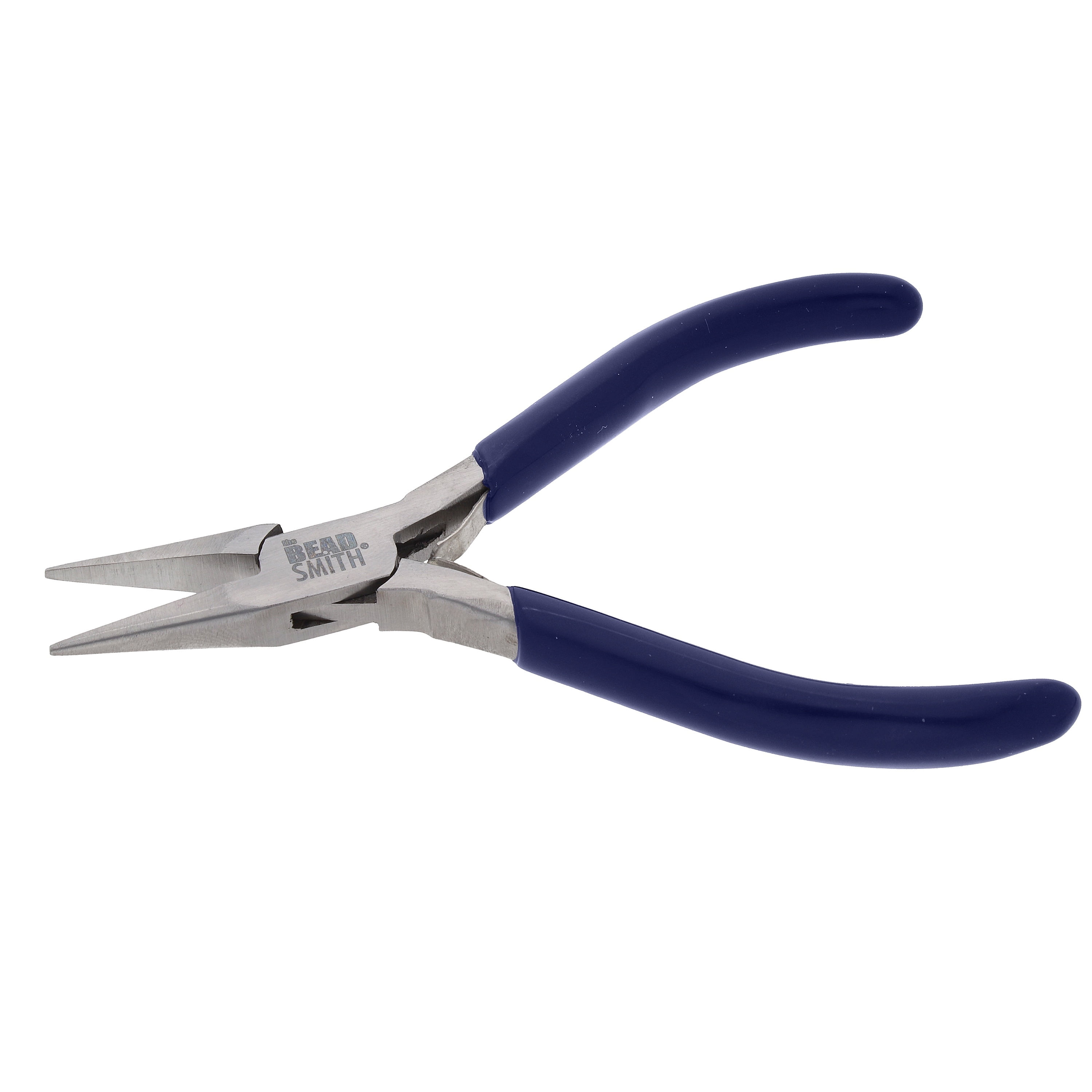 The Beadsmith Chain-Nose Pliers 4-1/2" Long with Fine Tips and Navy Blue Handles, Jewelry Making and Repair Tool