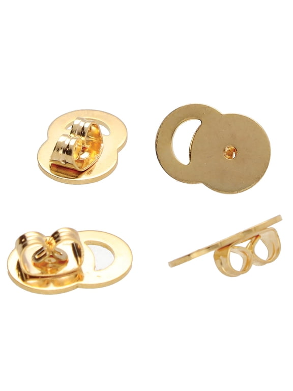Jewelry Aid Earring Lifter - Earring Backs for Support for Heavy Earrings or Droopy Ears - Gold Plated, 8mm, 72 Piece Package