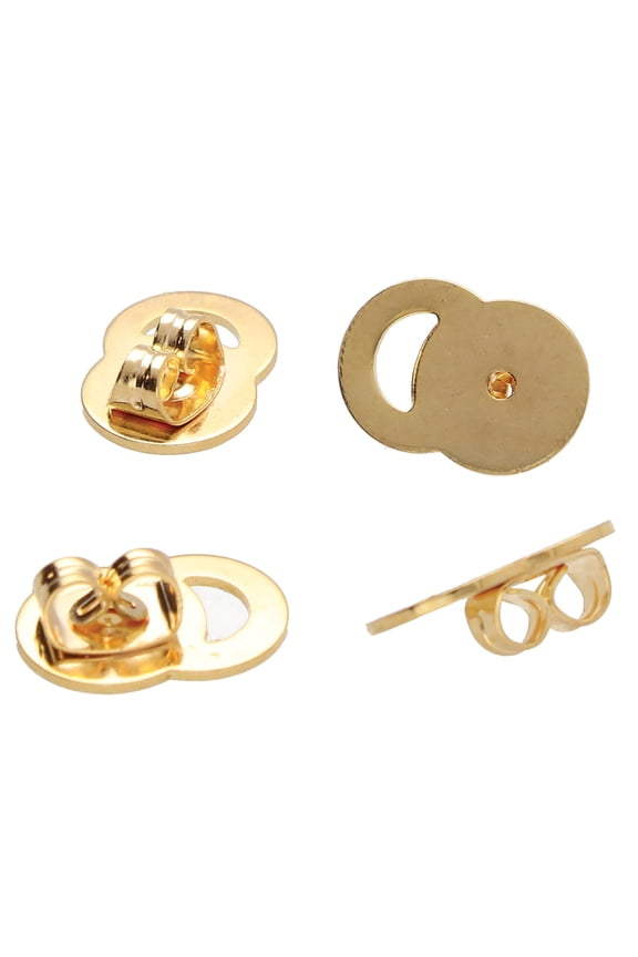 Jewelry Aid Earring Lifter - Earring Backs for Support for Heavy Earrings or Droopy Ears - Gold Plated, 8mm, 72 Piece Package