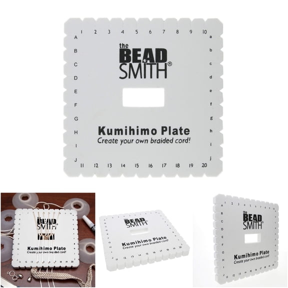 The Beadsmith Kumihimo Disk 152272, Jewelry Making Kit, 6 Inch Diameter, Dense Foam Braiding Plate