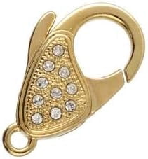 The Beadsmith Lobster Claw Clasp - Gold Color, 27 x 16 mm, for 1 Strand Designs, 1pc