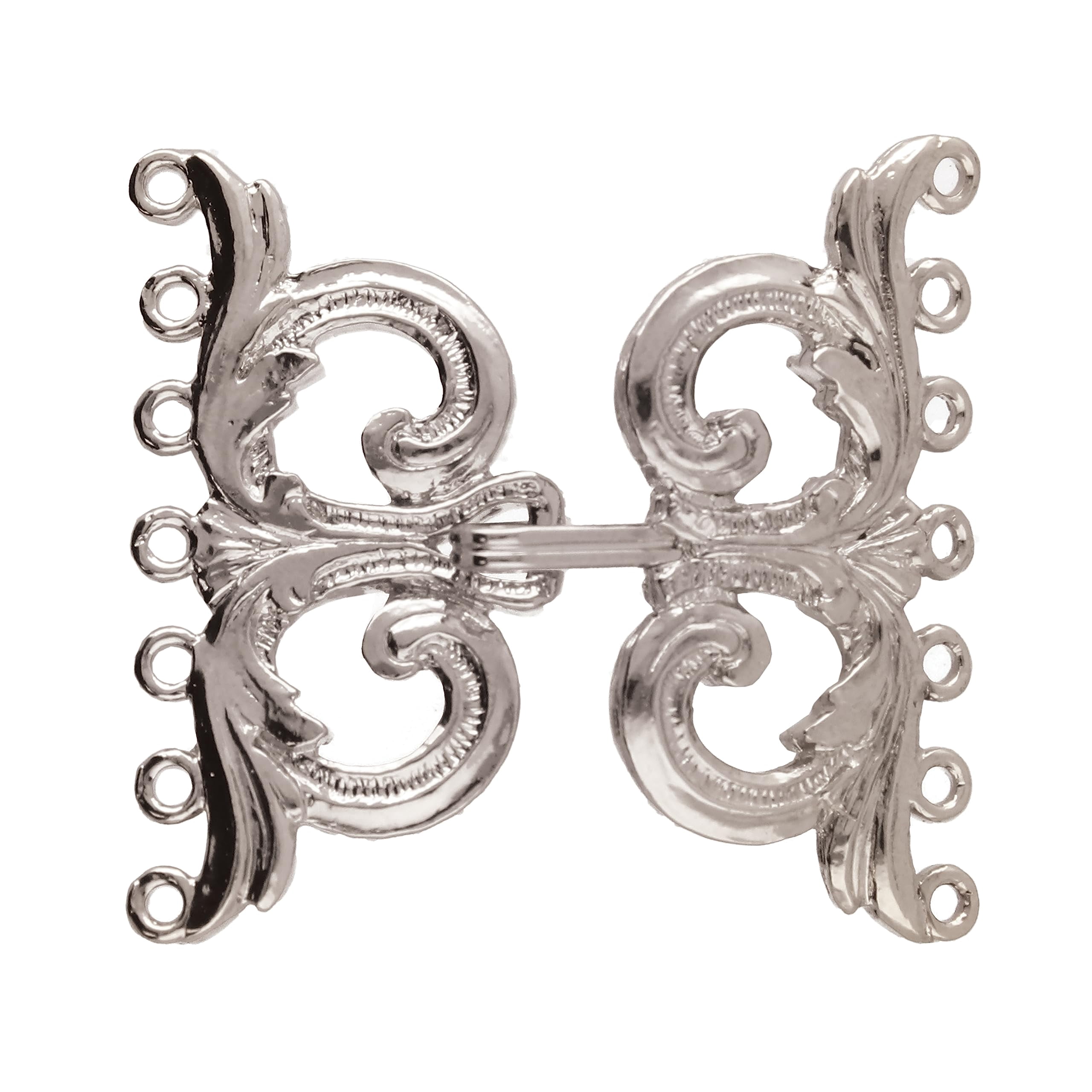 The Beadsmith Lobster Claw Clasp - Silver Color, 43 x 34 mm, for 7 Strand Designs, 1pc