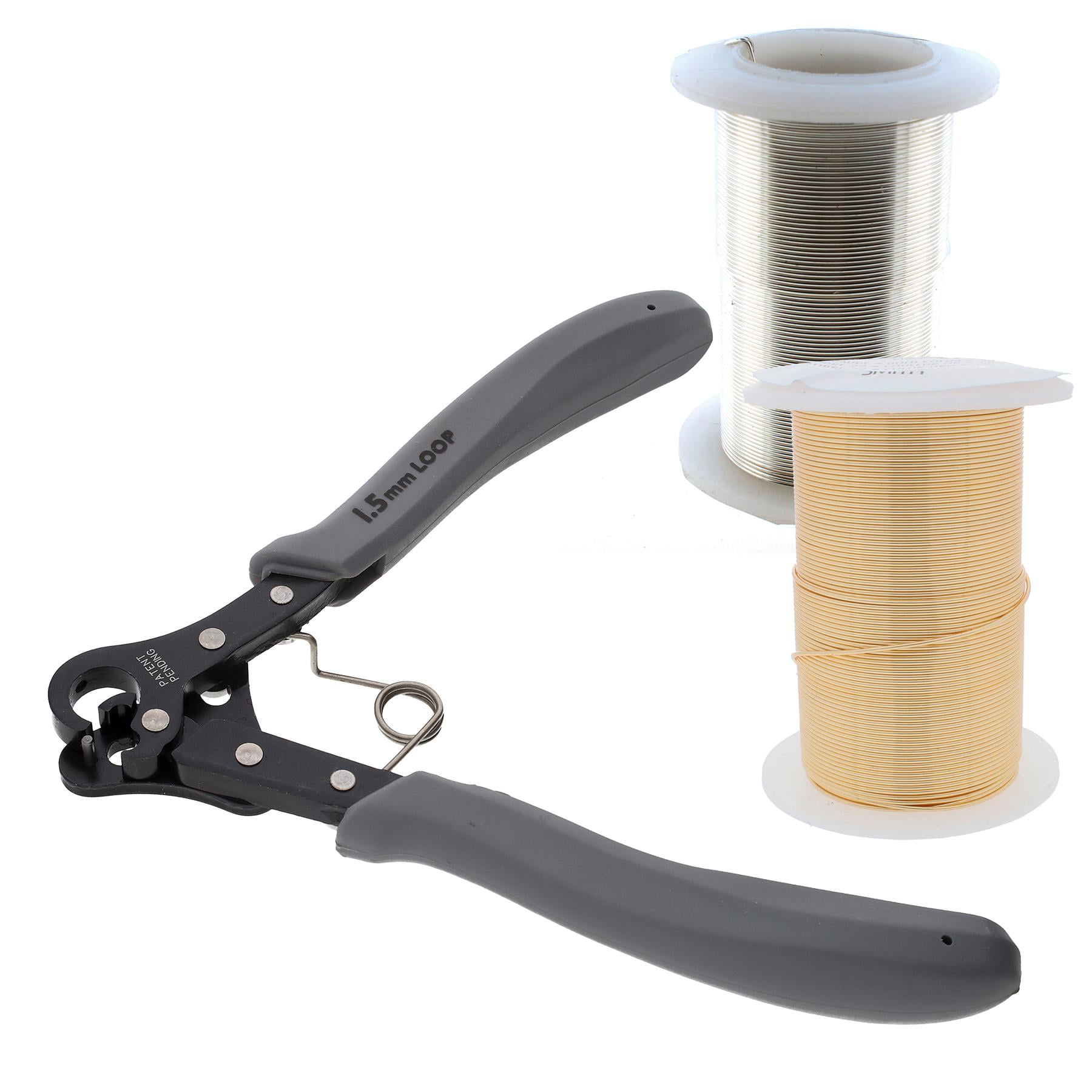 The Beadsmith Looper Kit – Includes a 1-Step Looper Plier & 2  Tarnish-Resistant Wire Spools, 15 Yards Each in Silver & Gold – Create  Consistent Loops for Wire Jewelry in One Step 