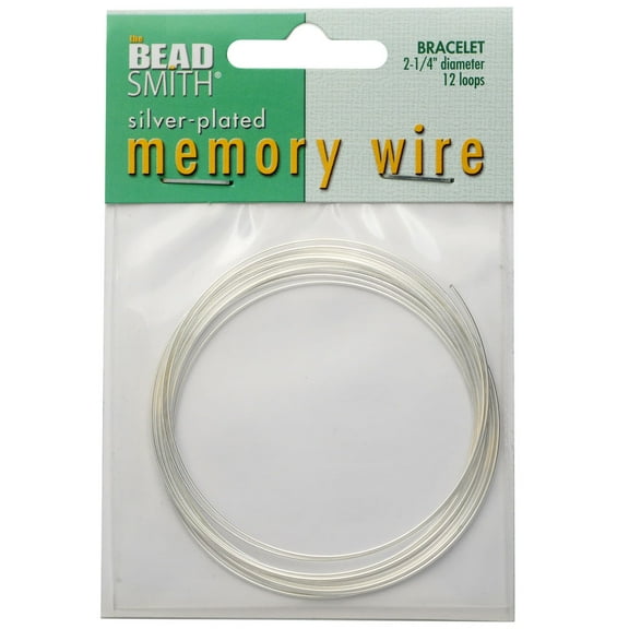 Silver Plated Memory Bracelet Wire Jewelry Making 2.25"