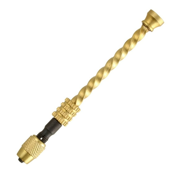 The Beadsmith Miniature Brass Drilling Tool – Spiral Hand Push Drill – Adjustable Chuck Accommodates Drill Sizes 57-80 (.34mm to 1.09mm) – Hand Brace for Drilling Small Holes in Metal or Wax Models