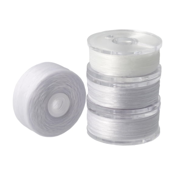 The Beadsmith Nyline Nylon Beading Thread - Assortment Pack, Sizes 00,0, B & D, White, Four Spools