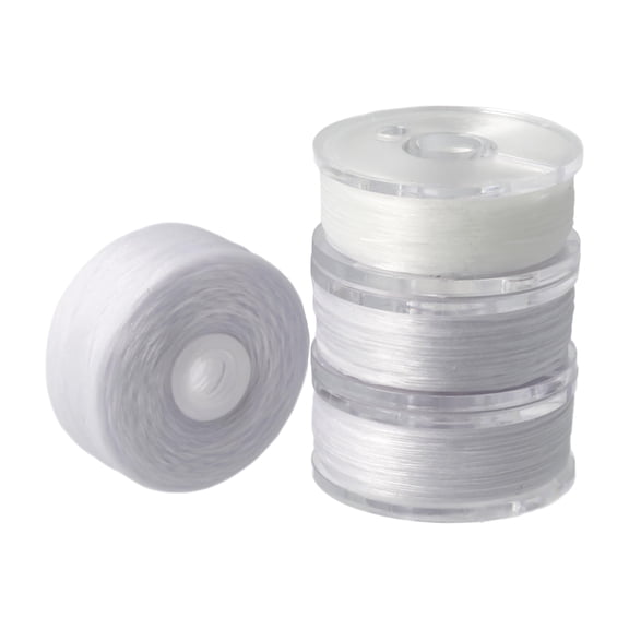 The Beadsmith Nyline Nylon Beading Thread - Assortment Pack, Sizes 00,0, B & D, White, Four Spools