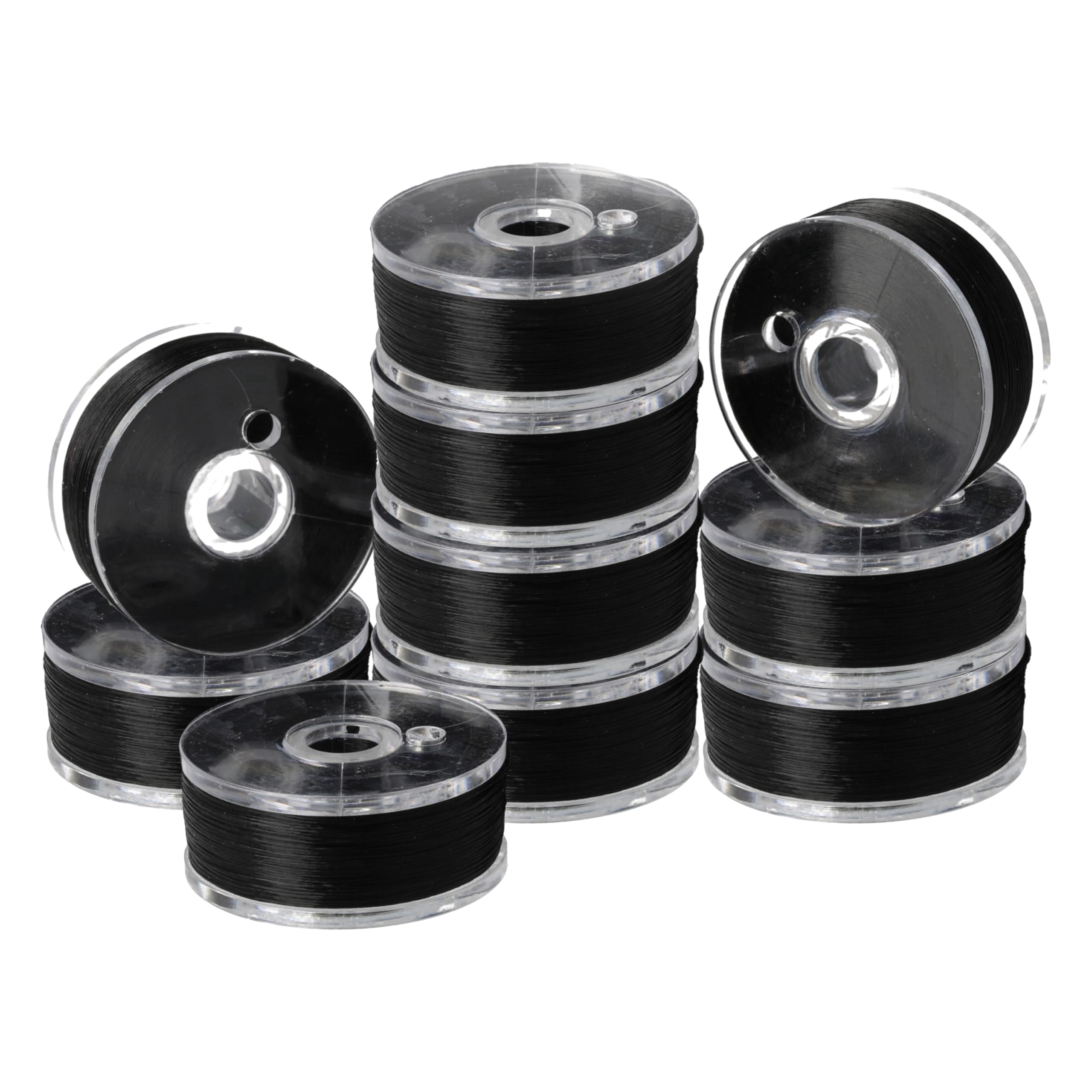 The Beadsmith Nyline Nylon Beading Thread - Size 00 (0.12 mm), Black, 10 Spools, 140 yd Each