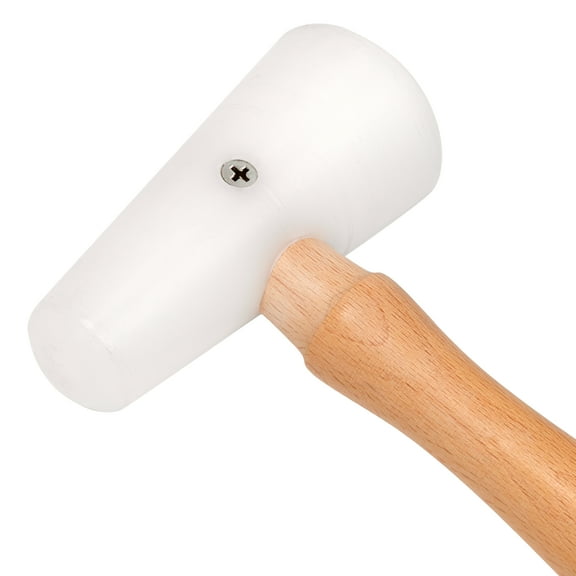 The Beadsmith Nylon Dome Hammer, Non-Marring, 13 Inches, Dual 4 oz Head with 1” and 2” Domed Faces