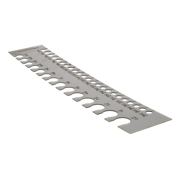 The Beadsmith Rectangle Wire Gauge  Premium Gauge Sizer  Laser Cut Slots and Marked in Imperial Standard Units: 1-36 and Millimeters  Flat Ruler for Determining Wire and Drill Bit Sizes