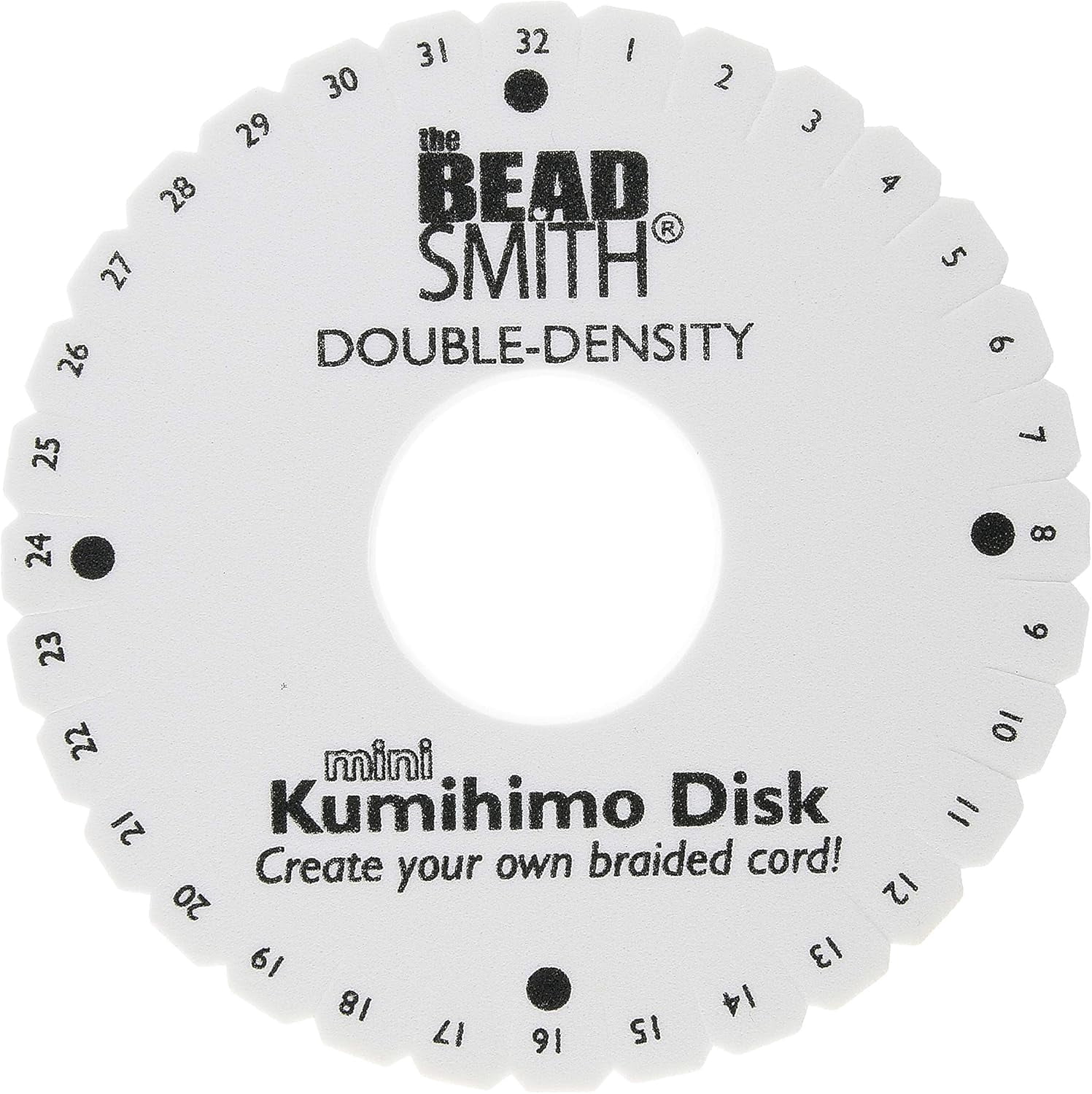 The Beadsmith Round Kumihimo Disk, 4.25 inch diameter, 0.75” (20mm ...