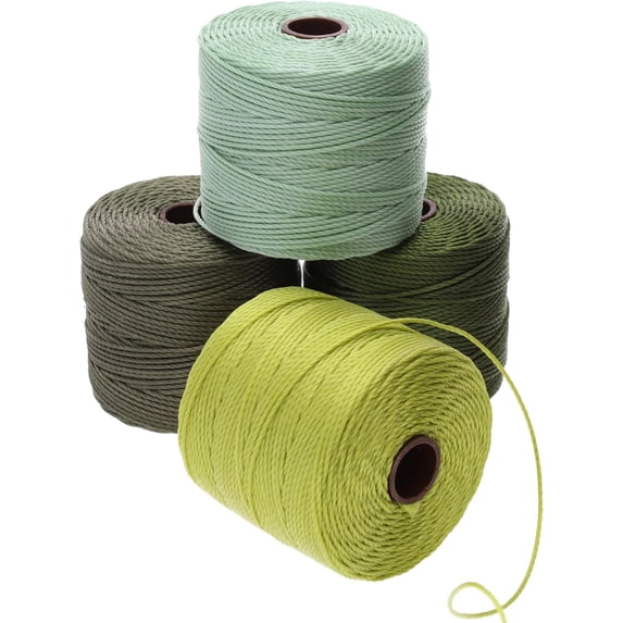 The Beadsmith S-Lon Bead Cord – .5 mm Nylon Cord, 4-Pack, Fresh Herbs Mix, TEX210, 77 Yards