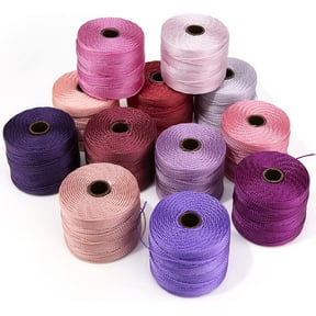 The Beadsmith S-Lon Bead Cord – .5 mm Nylon Cord, 12-Pack, Spring Mix, TEX210, 77 Yards