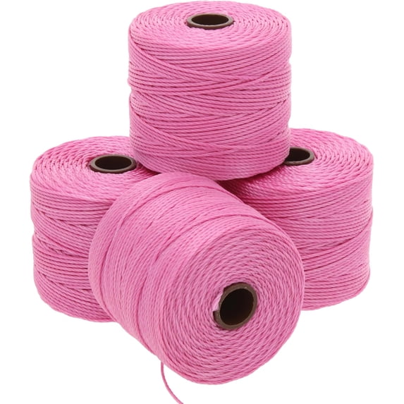 The Beadsmith S-Lon Bead Cord – .5 mm Twisted Nylon Cord, 4 Spools, Light Orchid Color, TEX210, 77 Yards