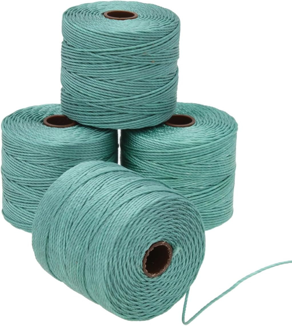 The Beadsmith S-Lon Bead Cord – .5 mm Twisted Nylon Cord, 4 Spools ...