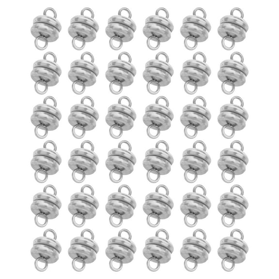 The Beadsmith Silver-Plated Magnetic Clasps – Brass Jewelry Findings, 6 x 4.5 mm, 36 Set