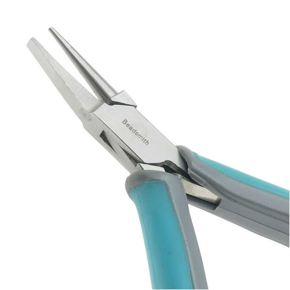 The Beadsmith Simply Modern Series, Round / Flat Nose Pliers, 4.75 Inches Long