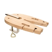 The Beadsmith Small Bench Pin with Vise   V-Slot & Side Slots for Sawing & Metal Filing   Made of Wood, 4  x 6    Jewelry Clamp Tool for Workbench or Table Vise