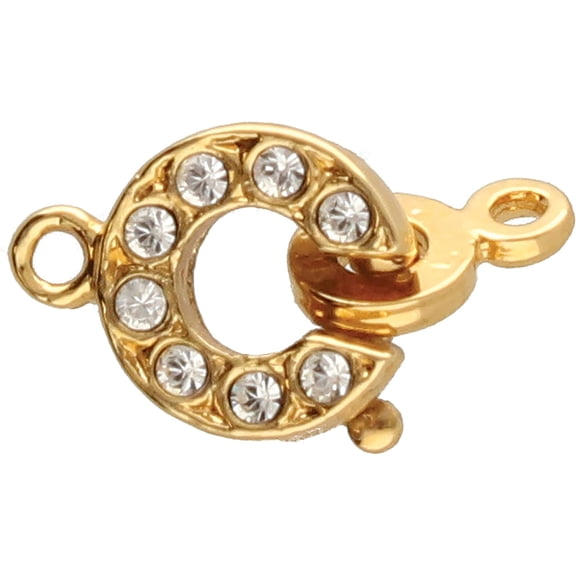 The Beadsmith Spring Ring Clasp - Gold Color, 9 mm, for 1 Strand Designs, 1pc