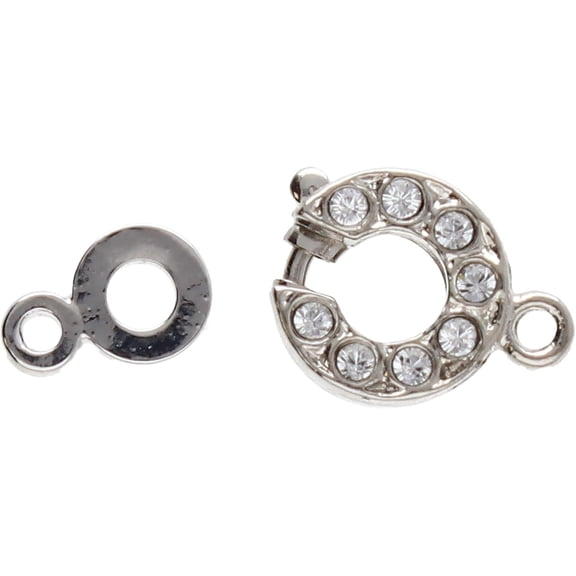 The Beadsmith Spring Ring Clasp - Silver Color, 9 mm, for 1 Strand Designs, 1pc
