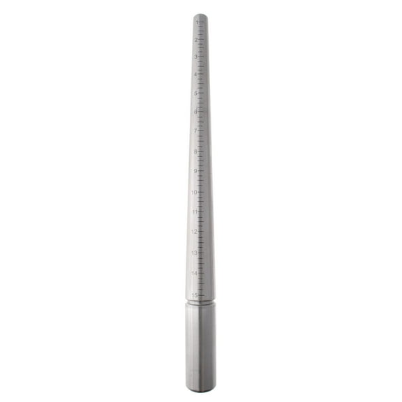 The Beadsmith Steel Ring Mandrel  Superior Gauge Sizer  Grooved & Marked U.S. Standard Sizes: 1-15  Tool for Enlarging, Forming and Shaping Rings