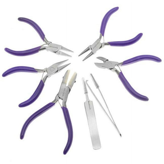 The Beadsmith Tiny Mini Jewelry Tool Kit - 7 Pc Set w/ Case