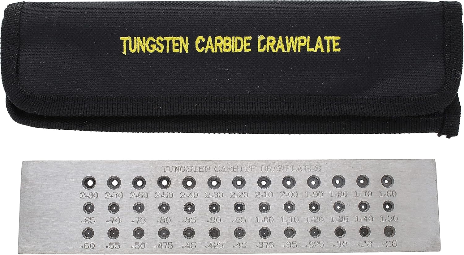 The Beadsmith Tungsten Drawplate, 39 Hole 2.8mm-0.26mm