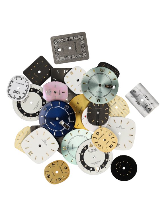 Watch Face Assortment 26-Piece Lot (13 Matching Sets), Mixed Shapes, Colors & Sizes