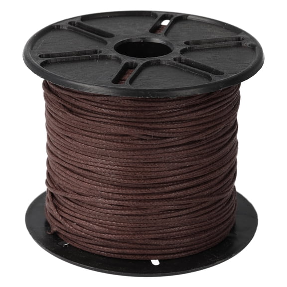 The Beadsmith Waxed Cotton Cord – Brown, 100m Spool, 1mm Thick, Strong String for Jewelry Making