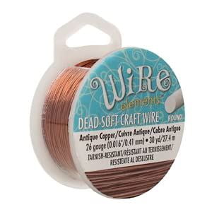 26 GA Antique Copper Wire 90 ft. Each 2 Spools Non Tarnish