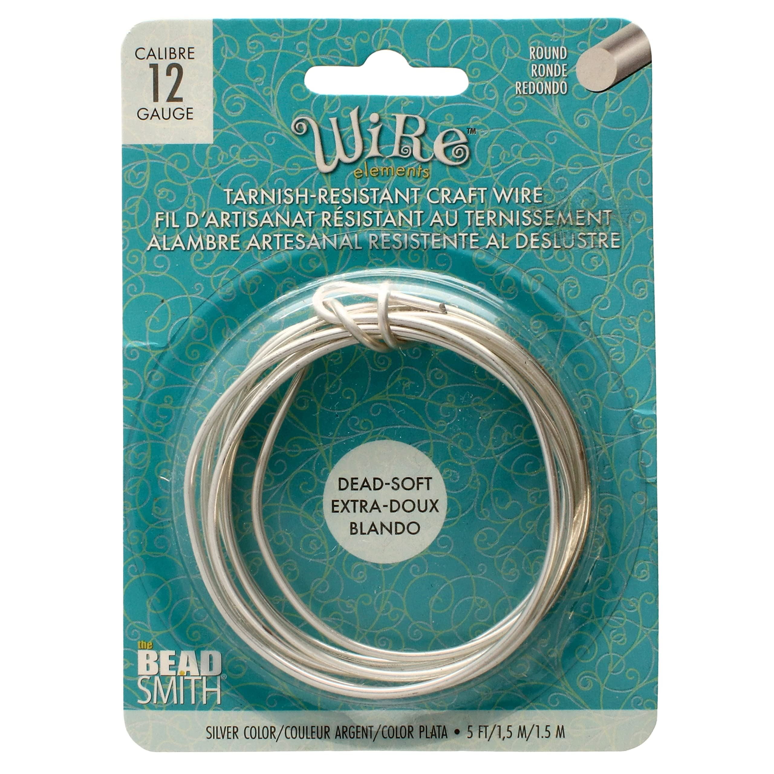 The Beadsmith Wire Elements Craft Wire Tarnish Resistant, Soft Temper, Round, Silver Color 2