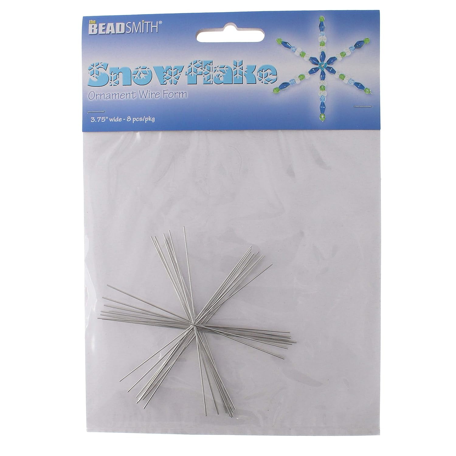 The Beadsmith Wire Snowflake Ornament, 3.75 inches, 0.8mm Diameter, 8