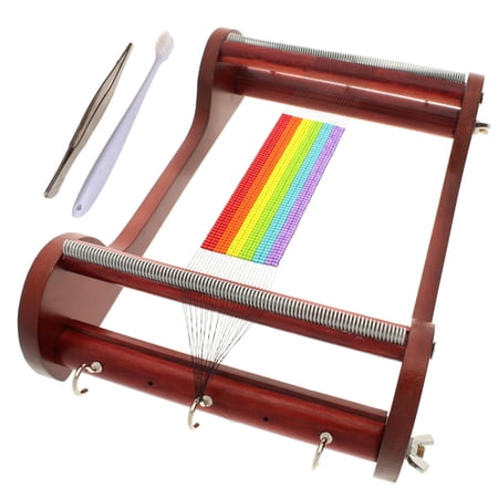 The Beadsmith Wooden Bead Loom, 11” x 7” x 3”, Includes Assembly Instructions, Use to Create Bracelets, Necklaces, Belts, and More